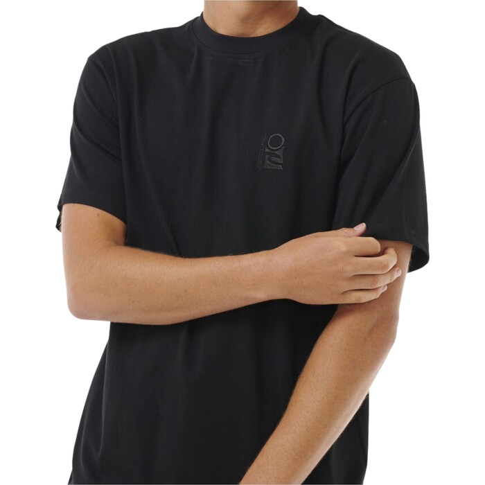 2024 Rip Curl Mnner Search Embriodery Tee 0JCMTE - Black